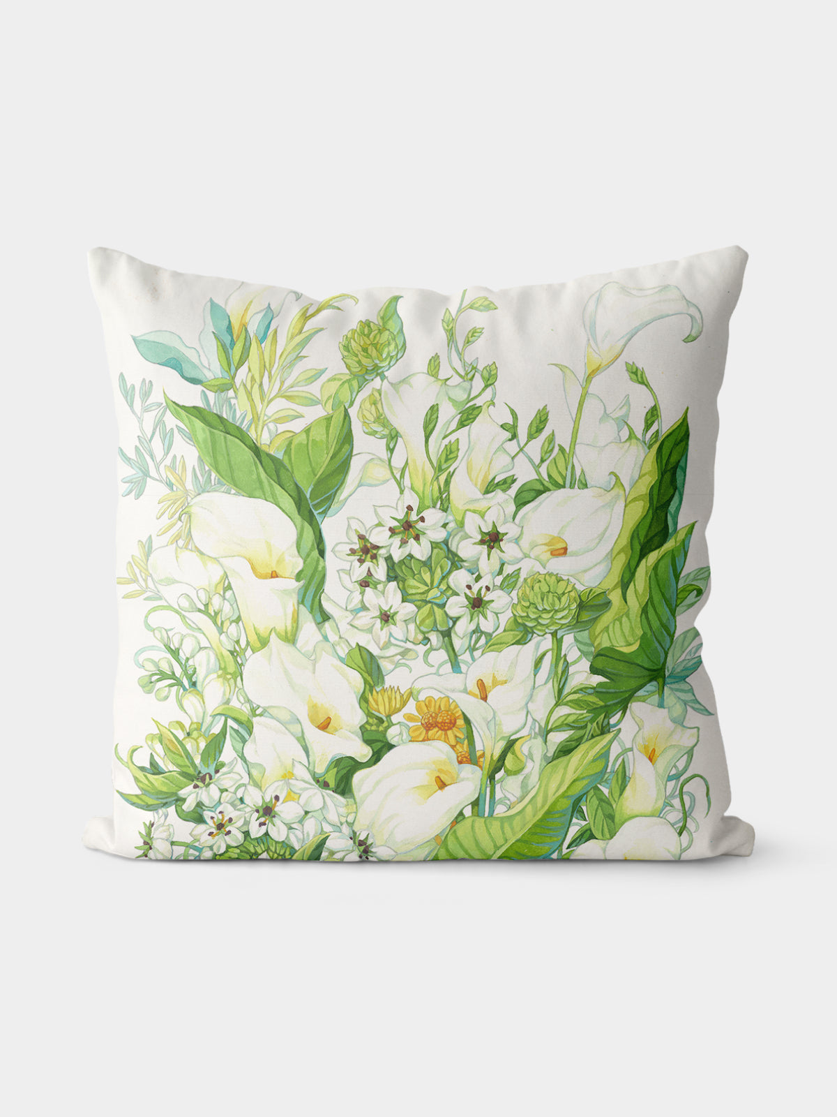Floral Throw Pillow, Watercolor Flower Cushion for Home Decor - Decorative Throw Pillow | ttoo art