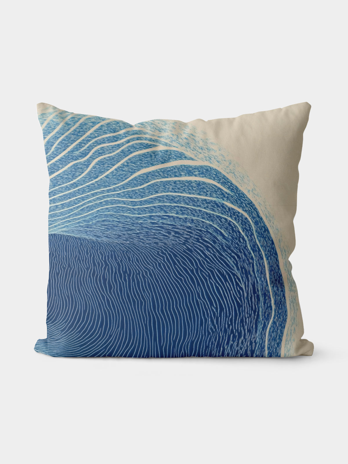 Ocean Wave Throw Pillow, Coastal - Inspired Home Decor - Decorative Throw Pillow | ttoo art