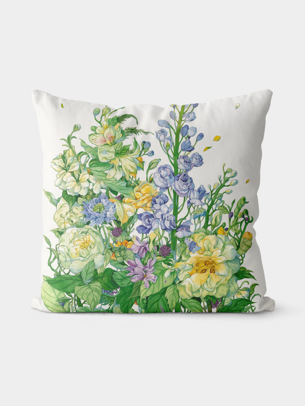 Floral Throw Pillow, Watercolor Flower Cushion for Home Decor - Decorative Throw Pillow | ttoo art