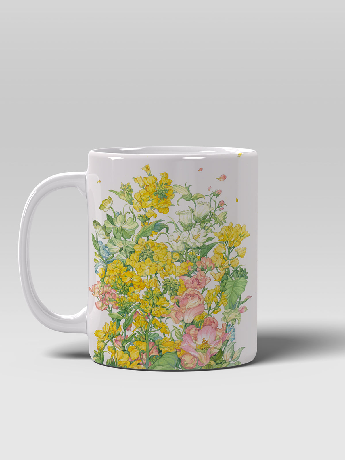 Floral Coffee Mug, Watercolor Flower Ceramic Mug for Home - Ceramic Art Coffee Mug | ttoo art