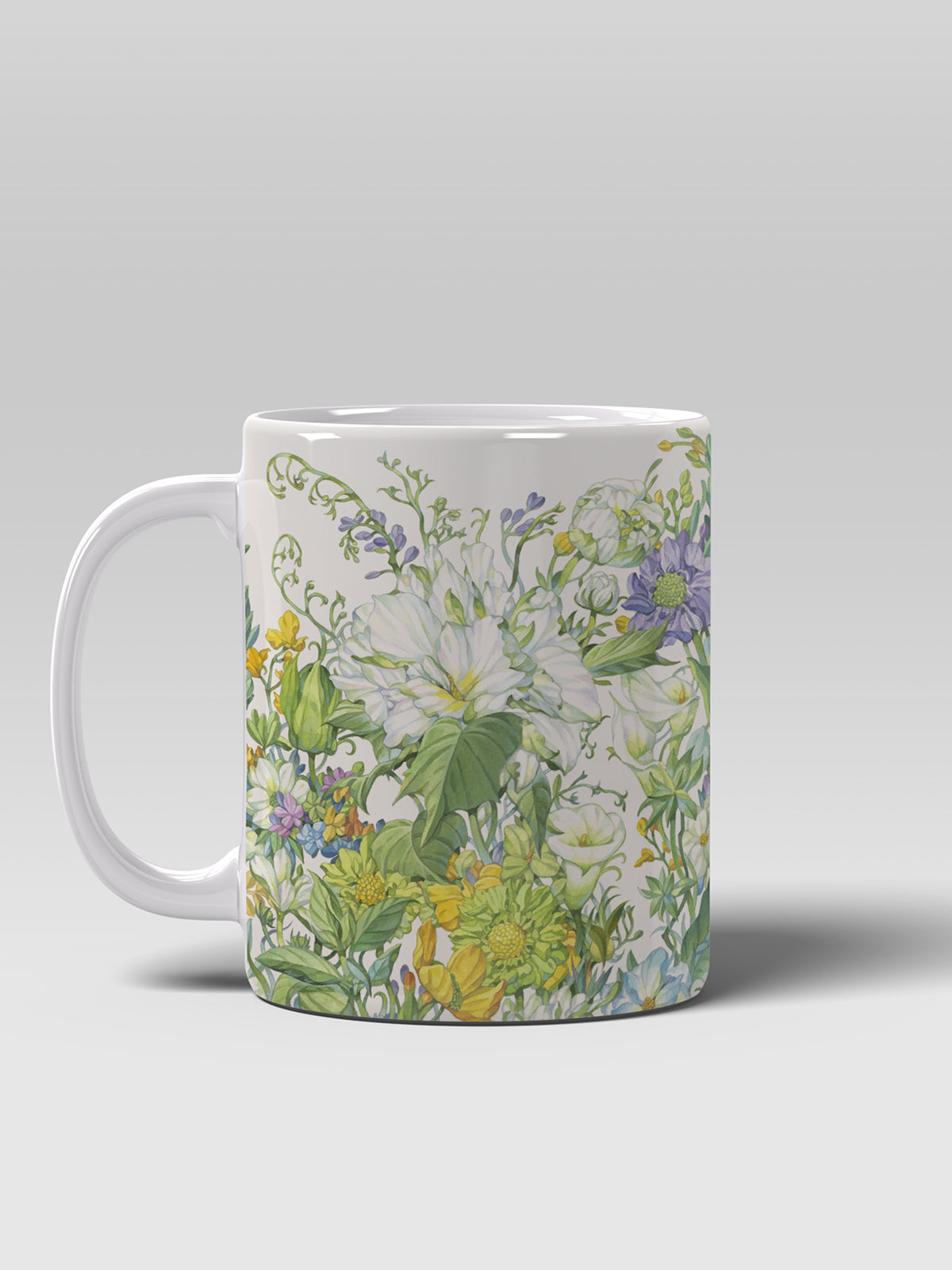 Floral Coffee Mug, Watercolor Flower Ceramic Mug for Home - Ceramic Art Coffee Mug | ttoo art
