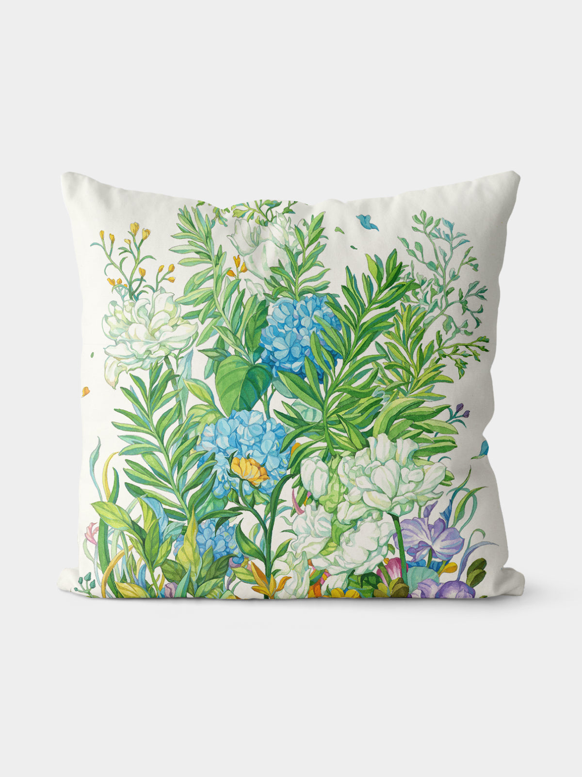 Floral Throw Pillow, Botanical Cushion for Home Decor - Decorative Throw Pillow | ttoo art