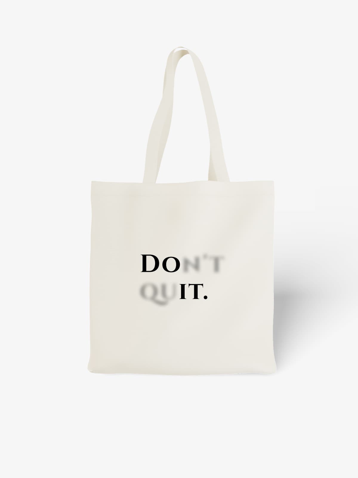 Motivational Don't Quit Canvas Tote Bag with Clever Typography - Canvas Carry Tote Bag | ttoo art