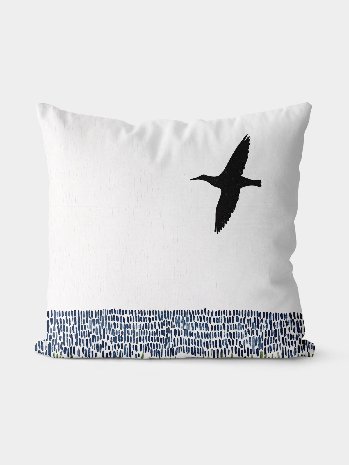 Flying Bird Silhouette Throw Pillow, Nature - Inspired Home Decor - Decorative Throw Pillow | ttoo art