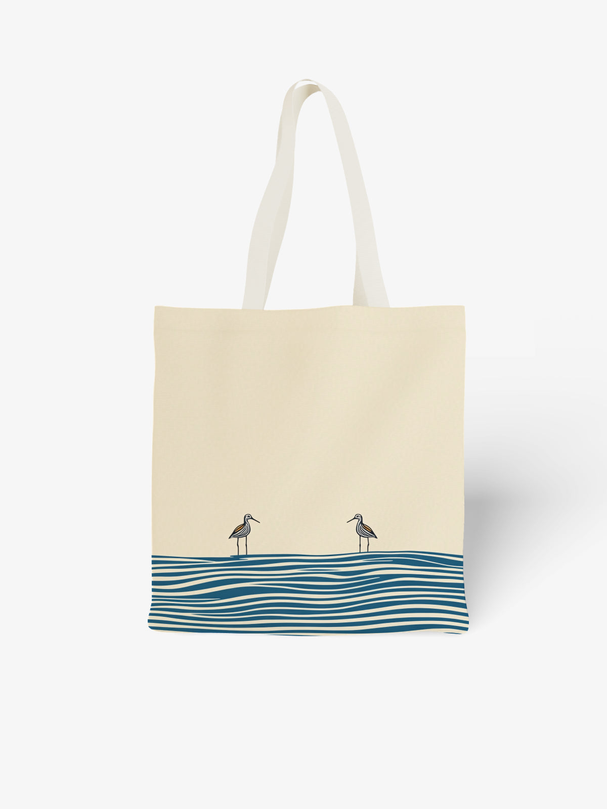 Seaside Birds Tote Bag, Ocean - Inspired Canvas Tote - Canvas Carry Tote Bag | ttoo art
