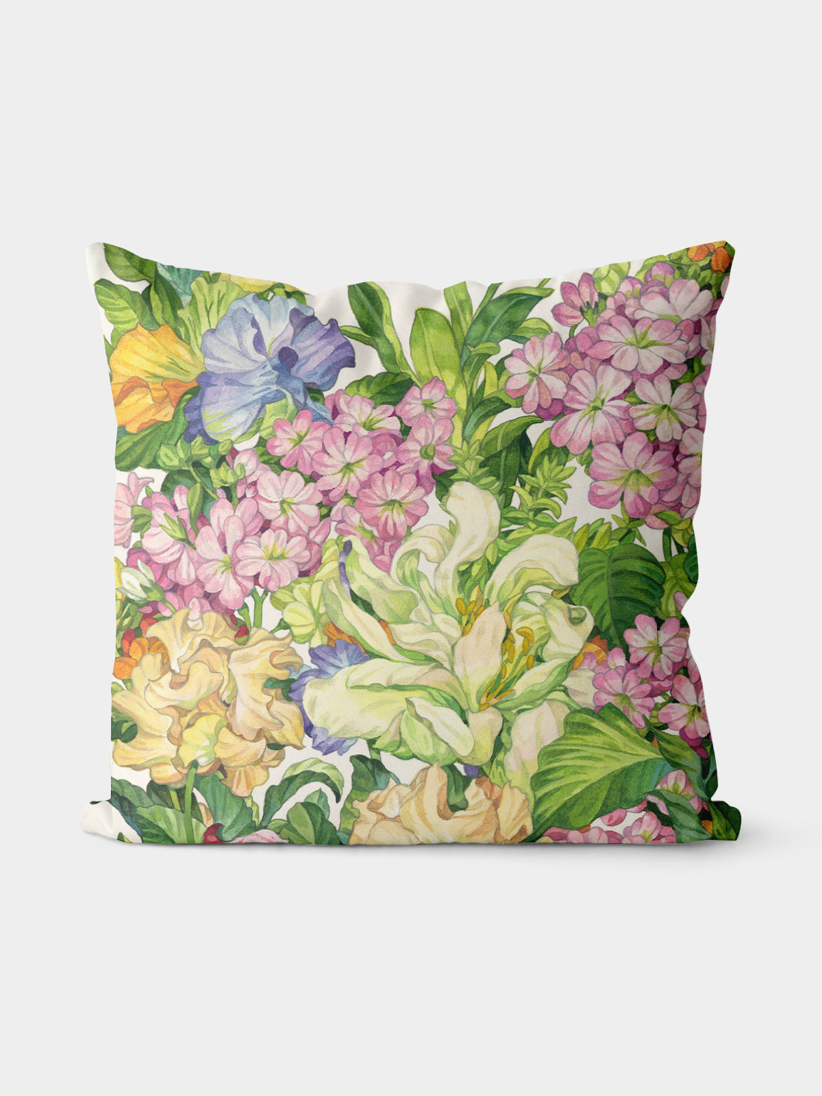 Watercolor Floral Throw Pillow - Decorative Throw Pillow | ttoo art