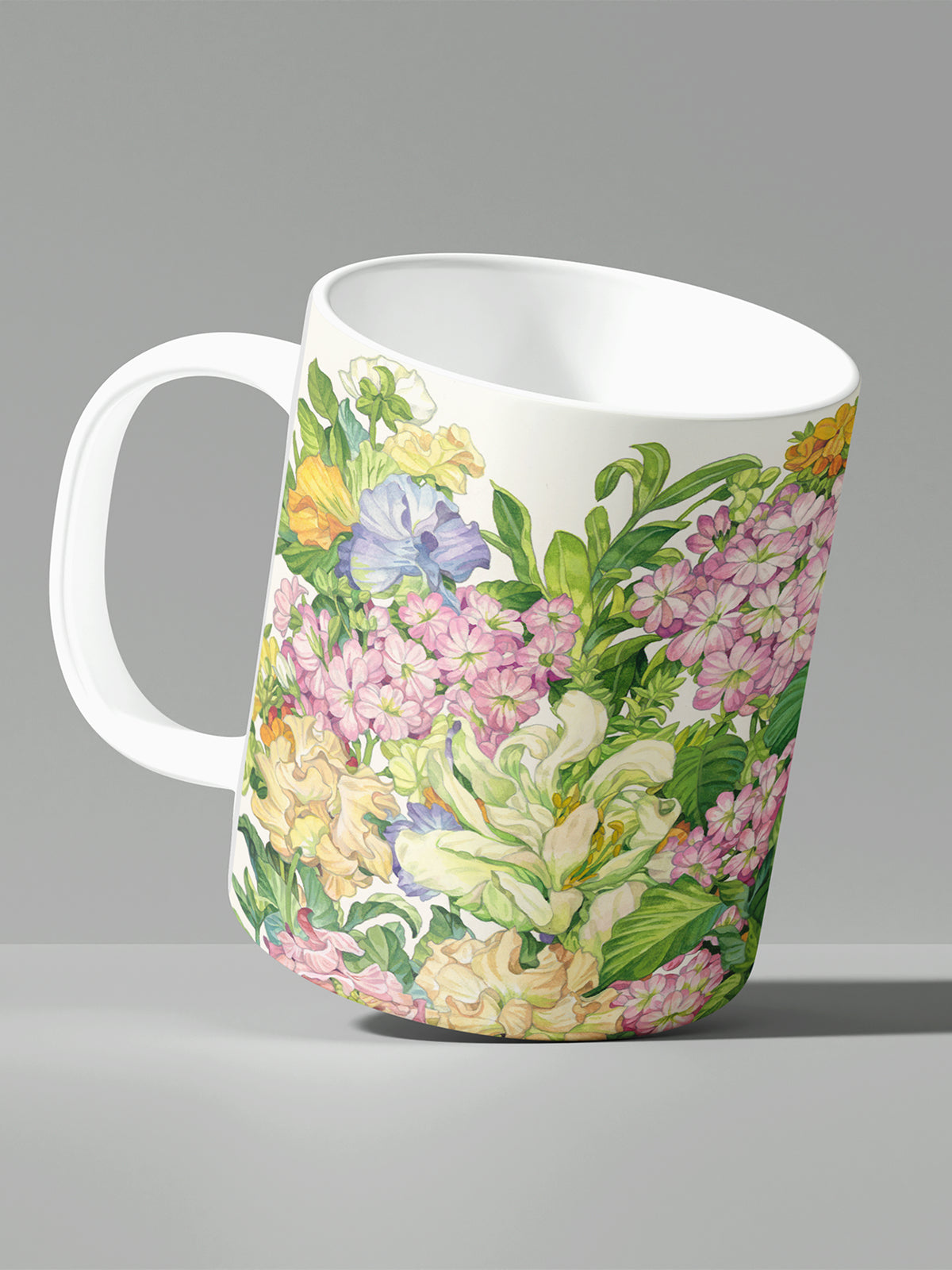 Floral Coffee Mug, Watercolor Flower Ceramic Mug for Home - Ceramic Art Coffee Mug (Angle 2) | ttoo art