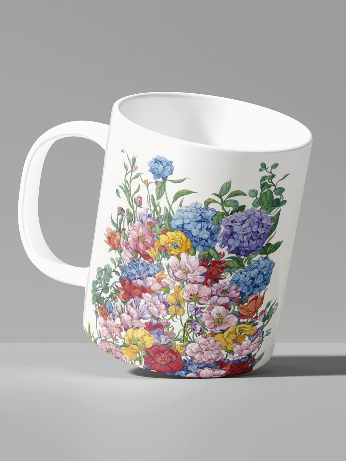Floral Coffee Mug, Watercolor Flower Ceramic Mug for Home - Ceramic Art Coffee Mug (Angle 2) | ttoo art