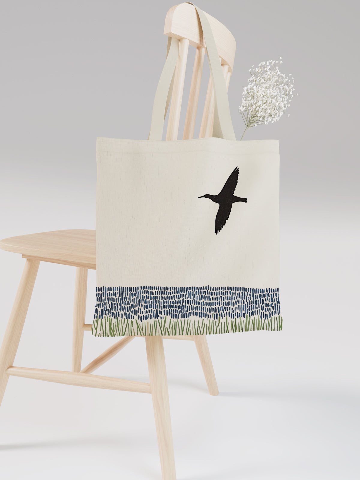 Flying Bird Tote Bag, Nature - Inspired Canvas Tote for Everyday Use - Canvas Carry Tote Bag (Angle 2) | ttoo art