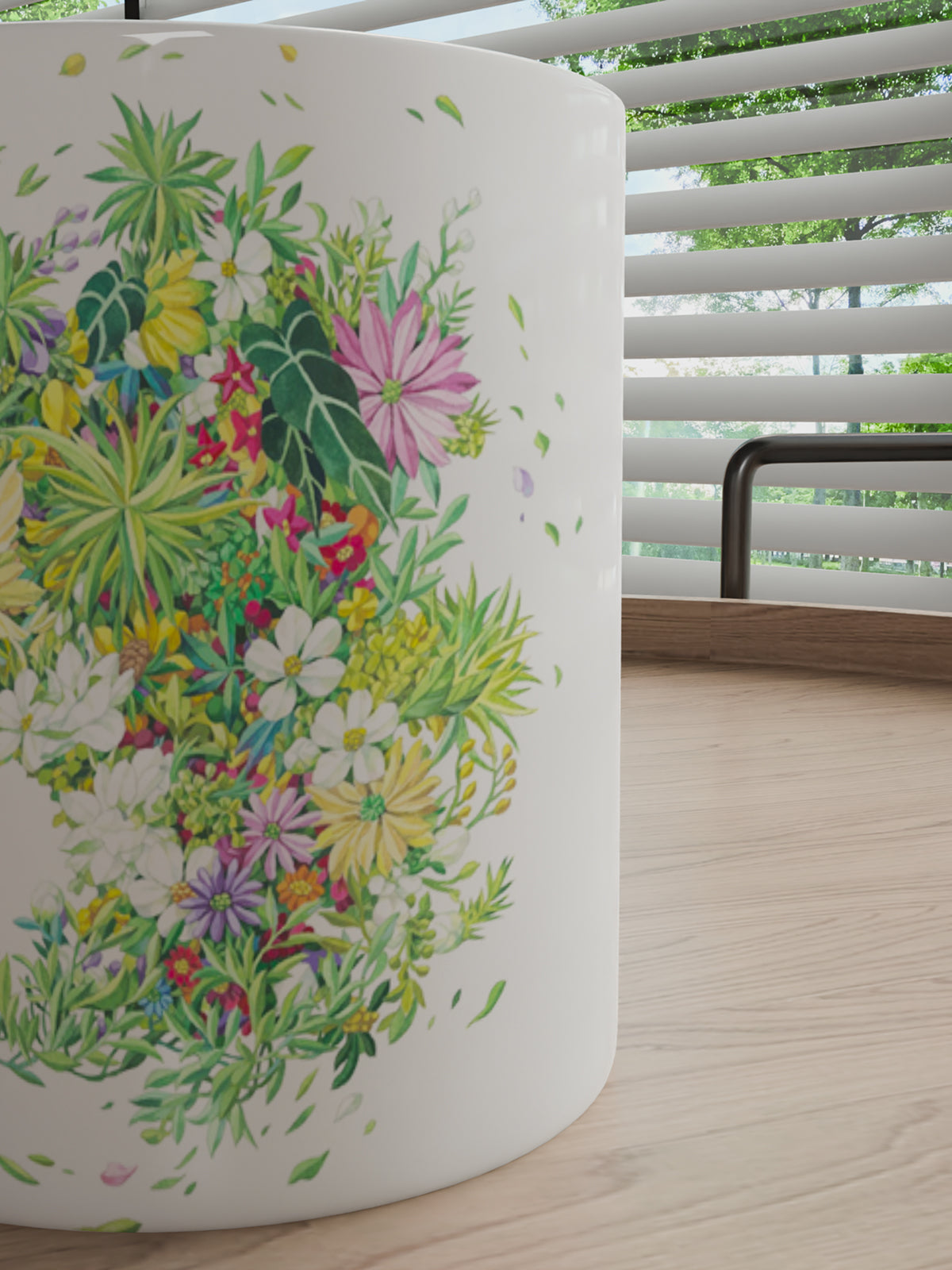 Floral Coffee Mug, Watercolor Flower Ceramic Mug for Home - Ceramic Art Coffee Mug (Angle 4) | ttoo art
