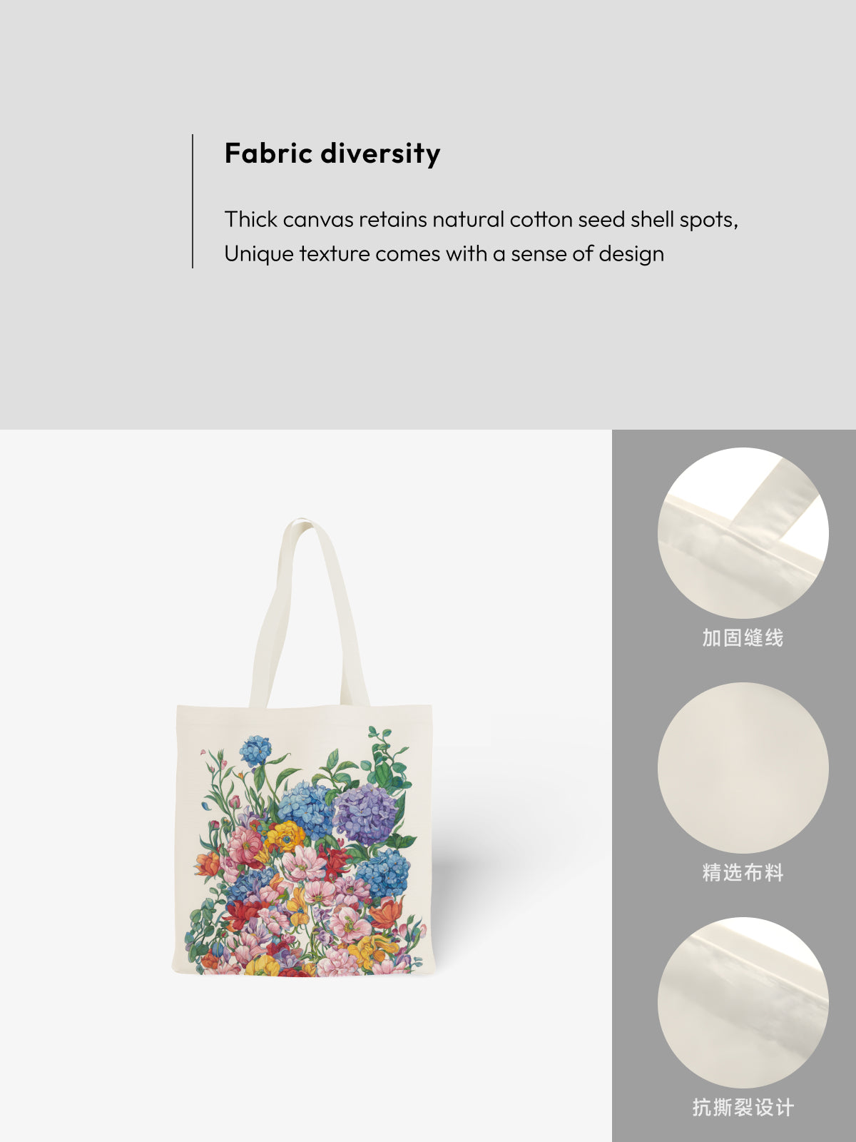 Blossom Canvas Bag - Canvas Carry Tote Bag (Angle 5) | ttoo art