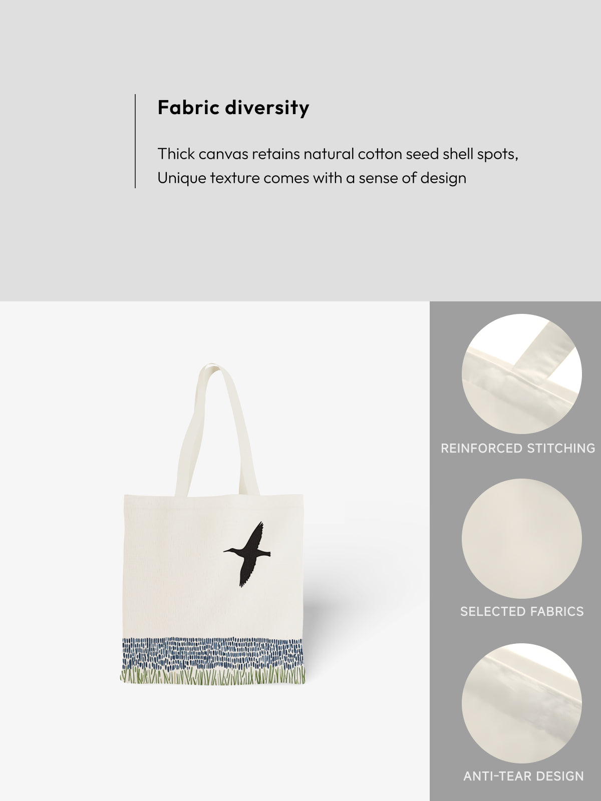Flying Bird Tote Bag, Nature - Inspired Canvas Tote for Everyday Use - Canvas Carry Tote Bag (Angle 5) | ttoo art