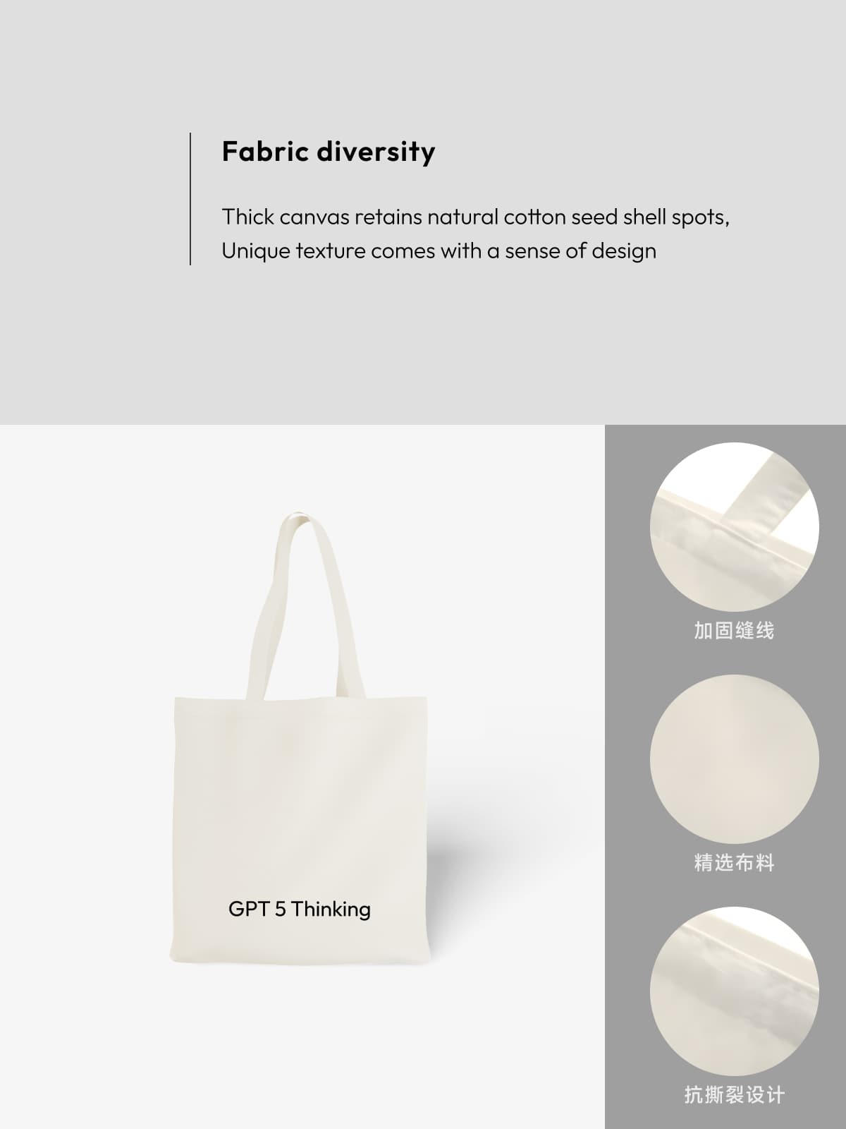 GPT 5 Thinking Tech - Inspired Canvas Tote Bag - Canvas Carry Tote Bag (Angle 5) | ttoo art