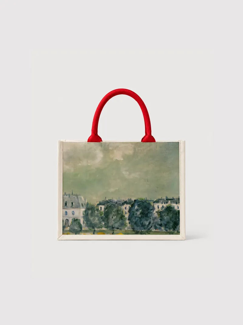 Scenery on the Seine River with the French Academy and the Arts Bridge (2) Canvas Bag