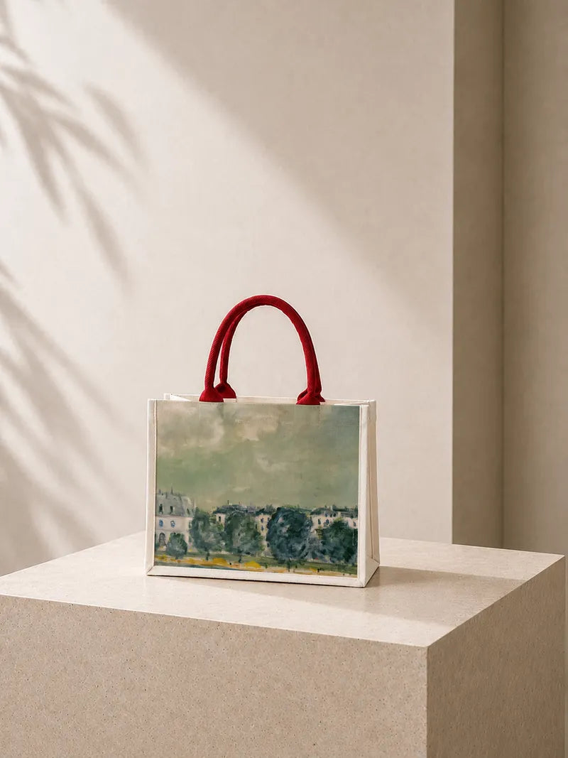 Scenery on the Seine River with the French Academy and the Arts Bridge (2) Canvas Bag