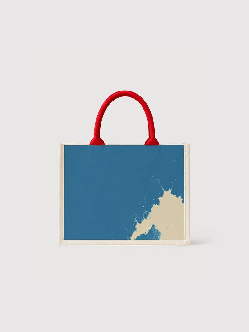 Ocean's Whisper: A Blue Serenade Canvas Bag
