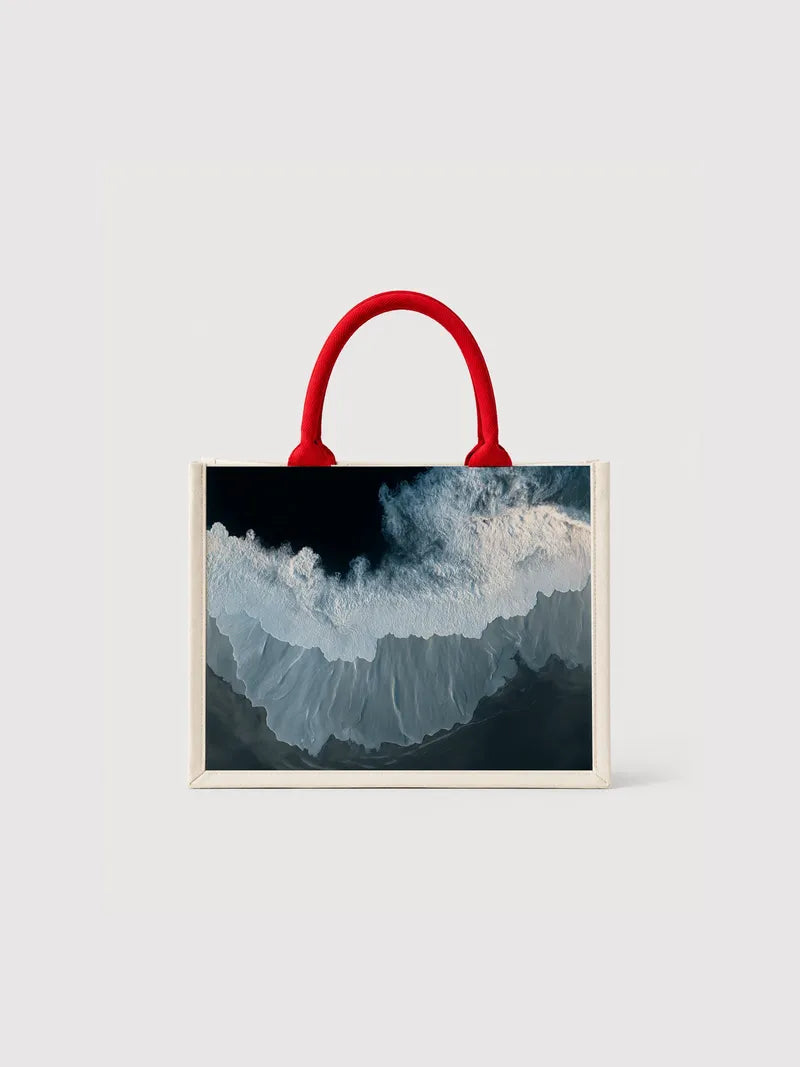 Hokusai Wave Reimagined Canvas Bag