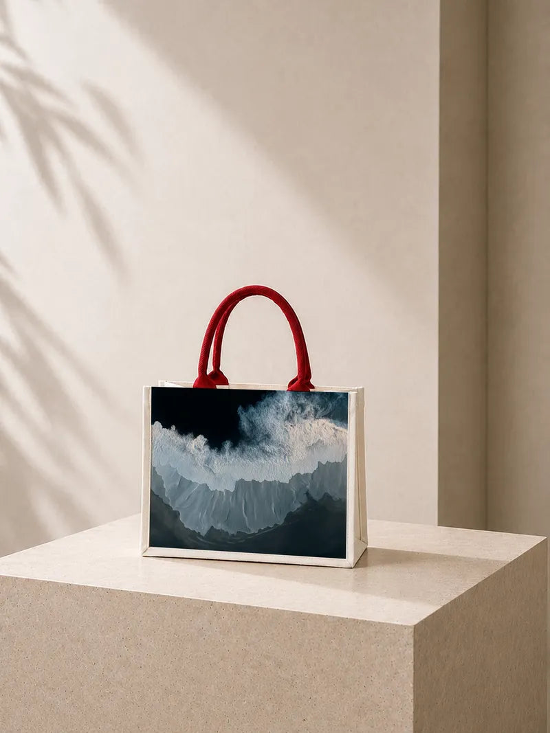 Hokusai Wave Reimagined Canvas Bag