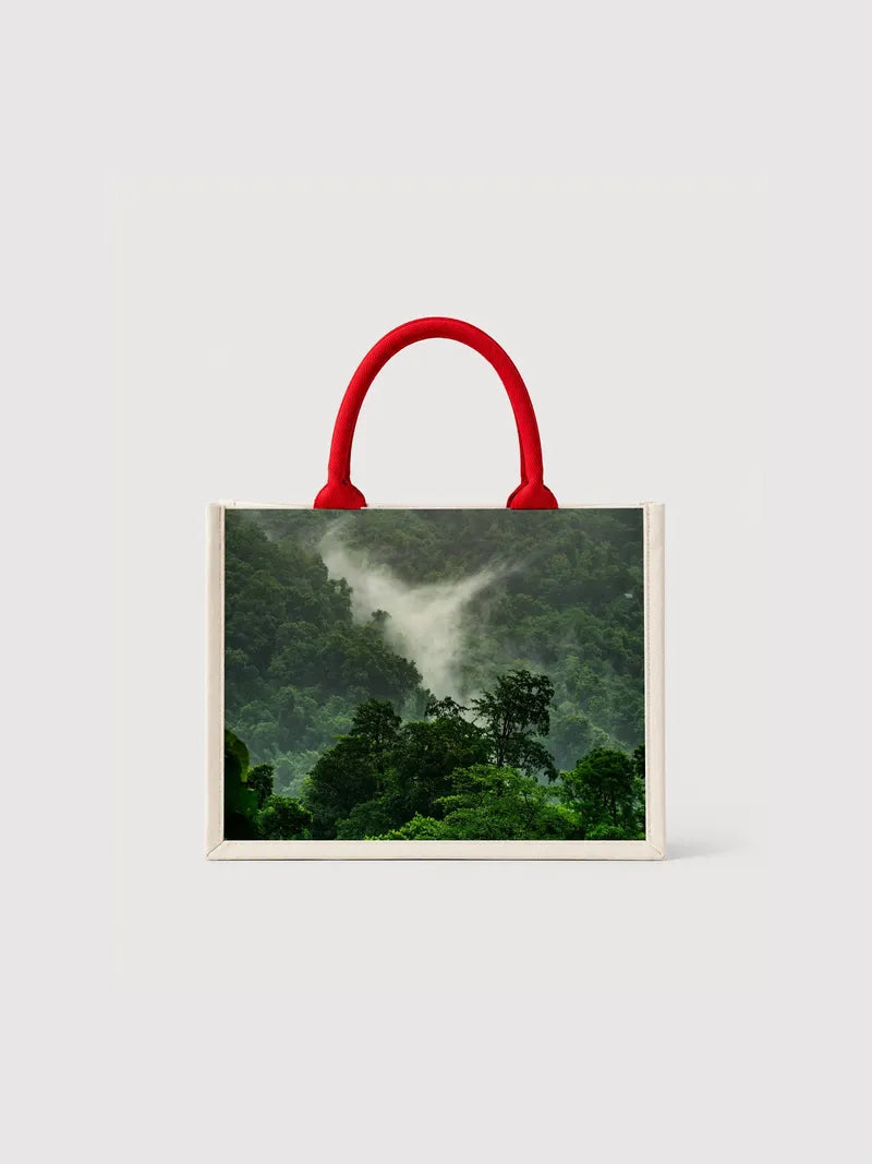Green Mountains and Rivers Canvas Bag
