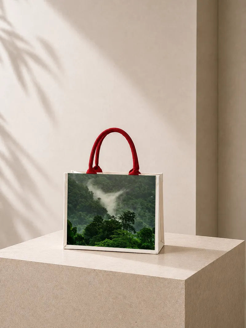 Green Mountains and Rivers Canvas Bag