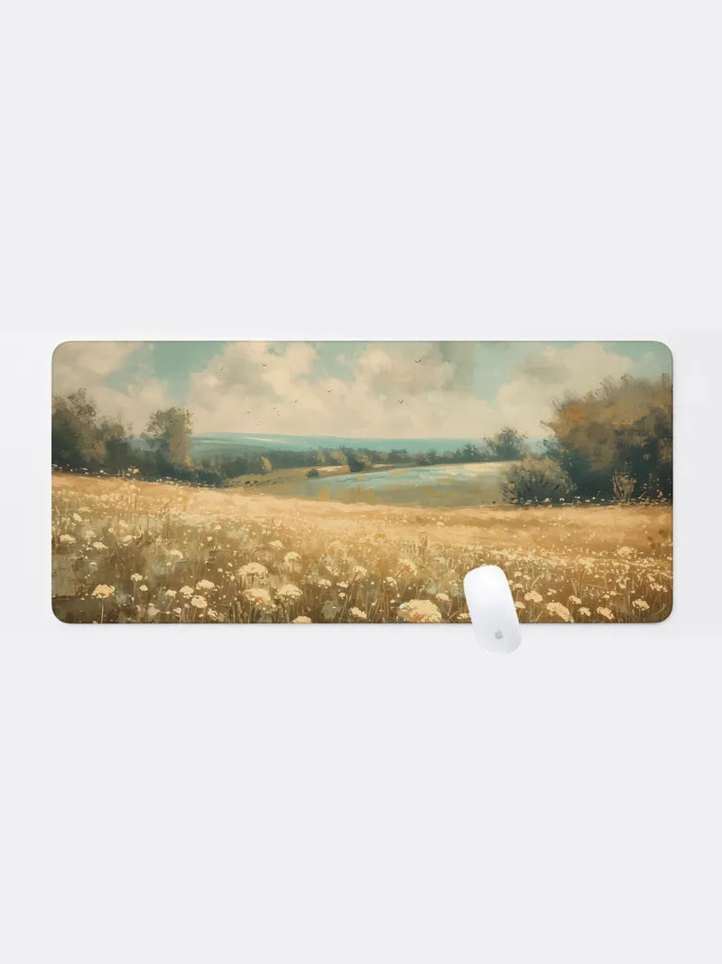 Wildflower Countryside Style Rubber Mouse Pad