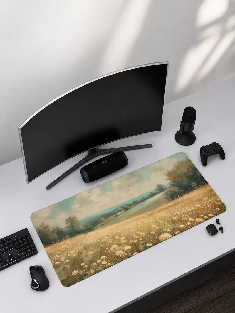 Wildflower Countryside Style Rubber Mouse Pad