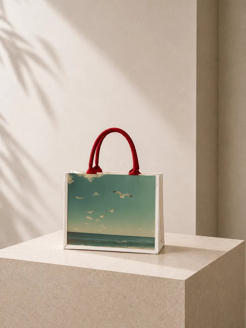 Seagulls flying in the sky Canvas Bag