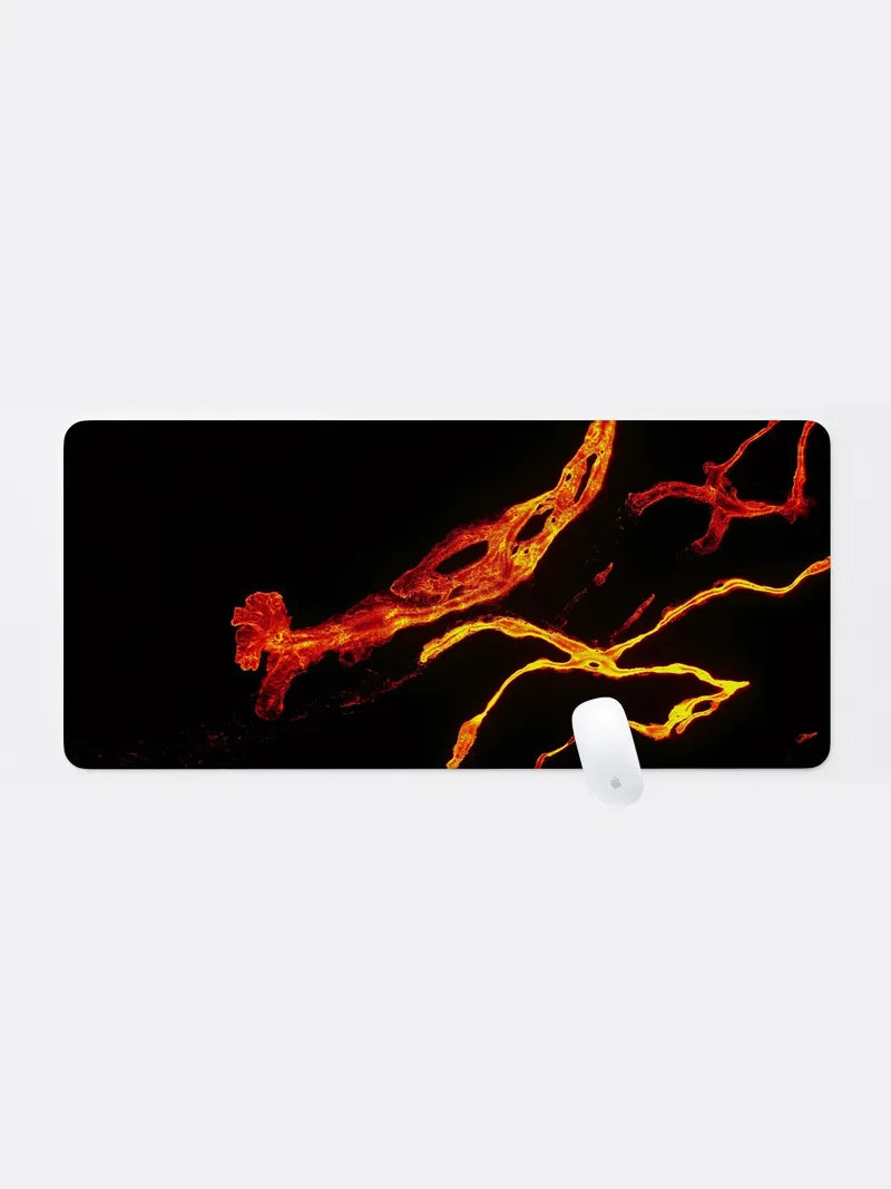 A Collection of Featuring Fire and Lava Rubber Mouse Pad