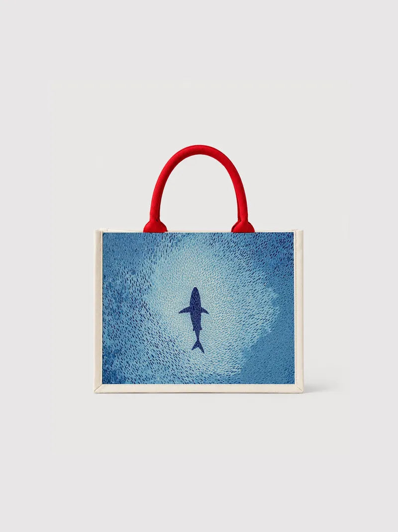 The Blue Shark Vortex Canvas Bag