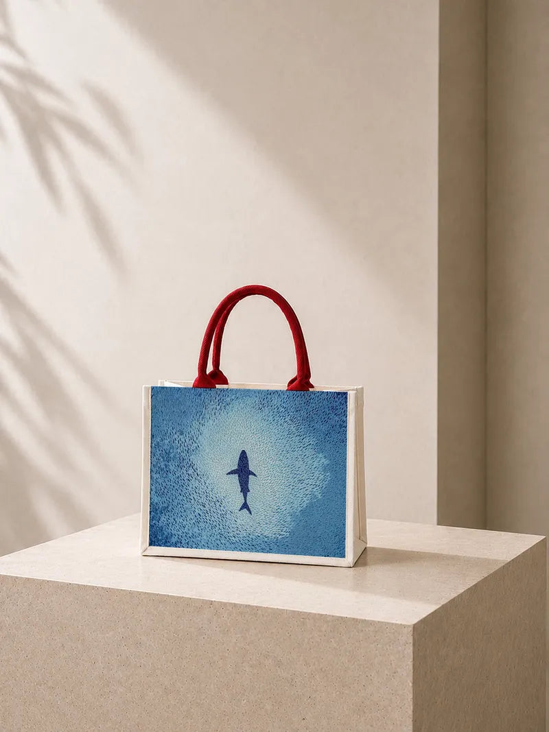 The Blue Shark Vortex Canvas Bag