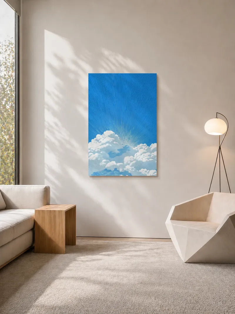 Retro Cloud Burst Wall Art