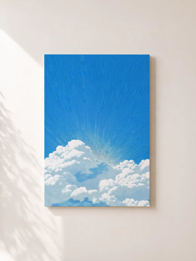 Retro Cloud Burst Wall Art