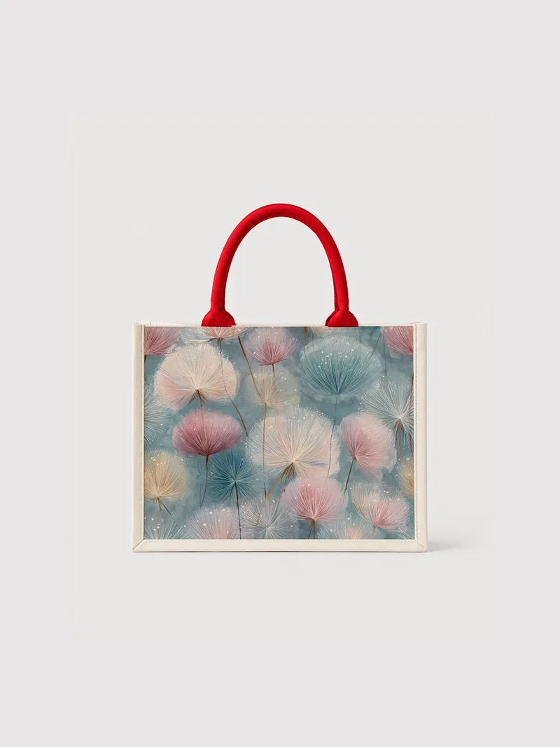 Dandelion Whispers in Mist Canvas Bag