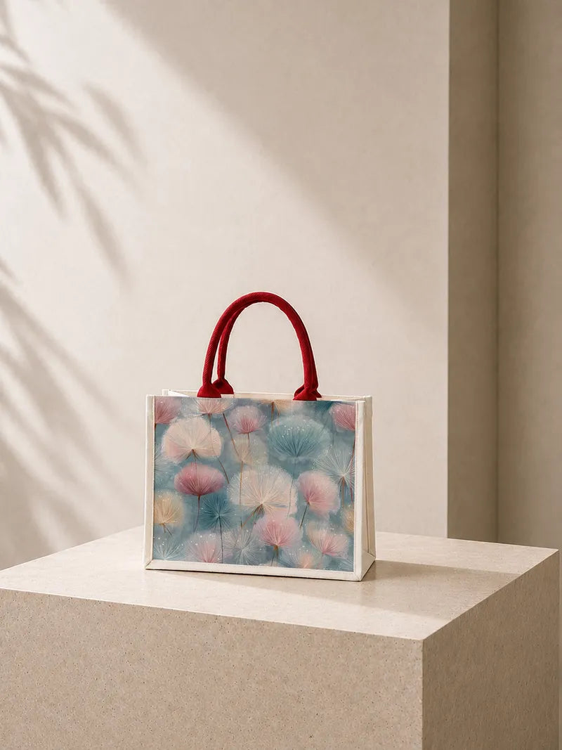 Dandelion Whispers in Mist Canvas Bag