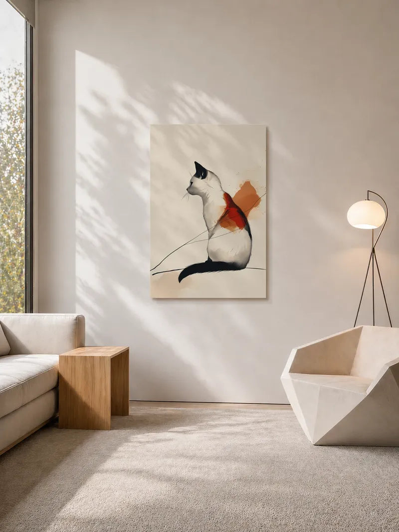 A Cute Cat Illustration Wall Art