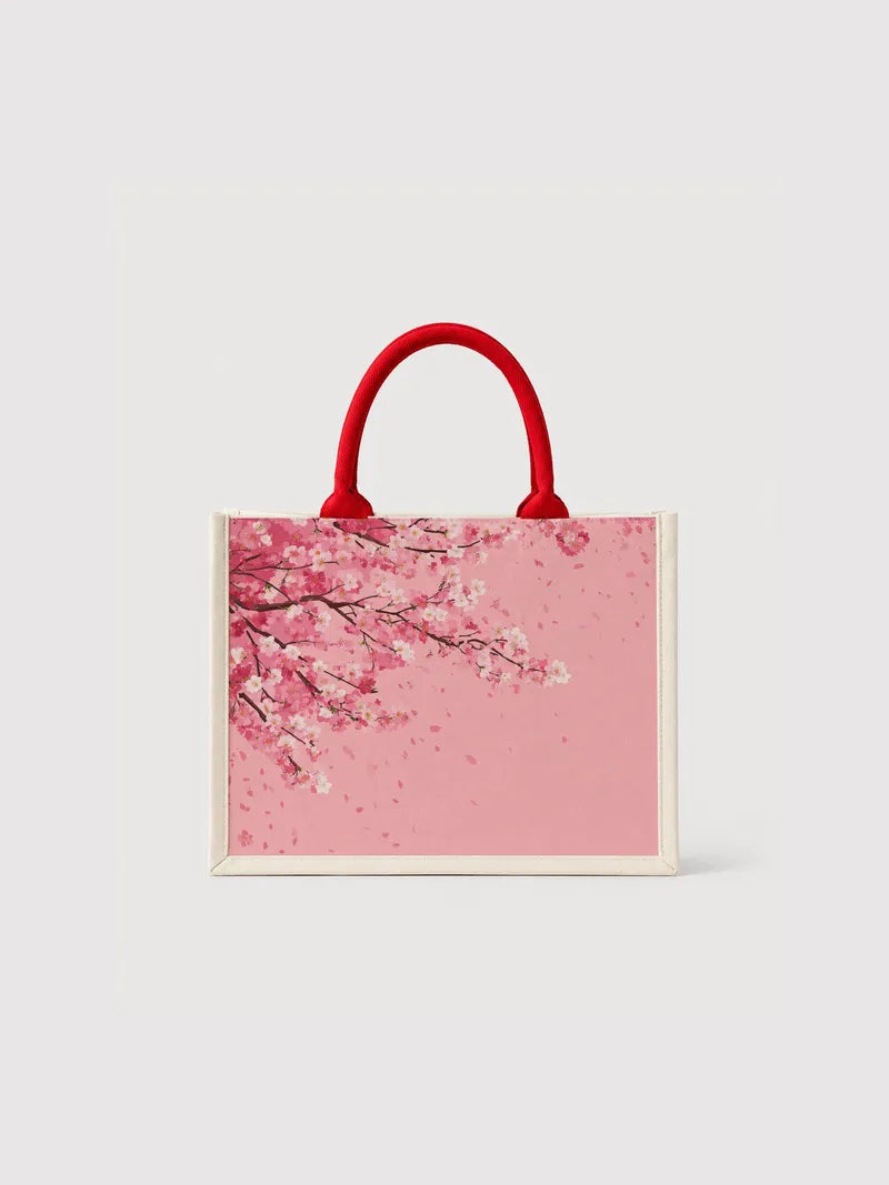 Cherry Blossom Drift Canvas Bag