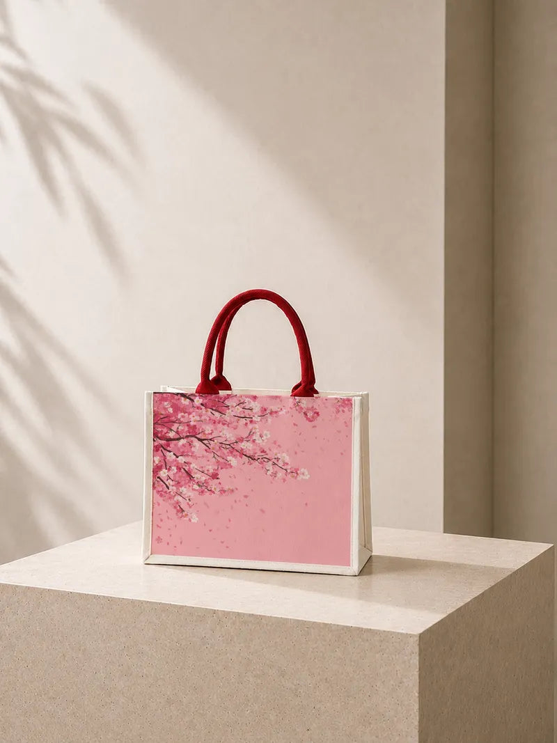 Cherry Blossom Drift Canvas Bag