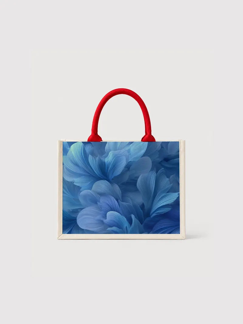 Klein Blue Petals Canvas Bag
