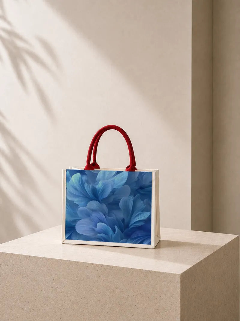Klein Blue Petals Canvas Bag
