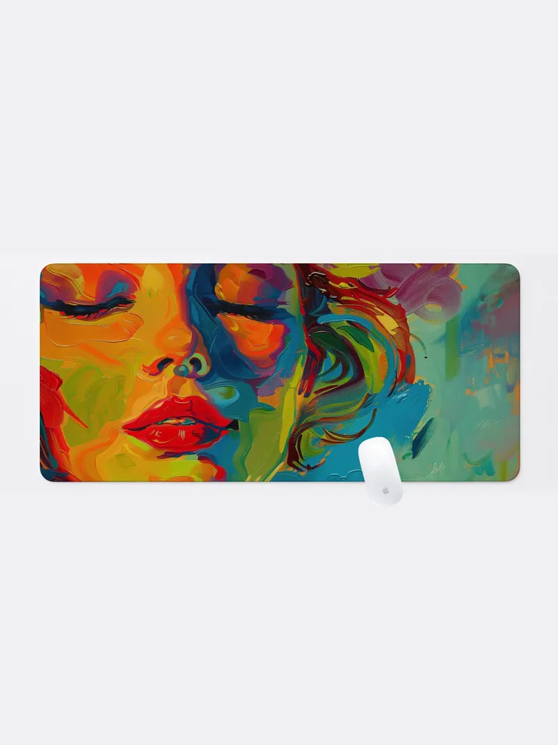Woman's Portrait: Where No One Sings Alone Rubber Mouse Pad
