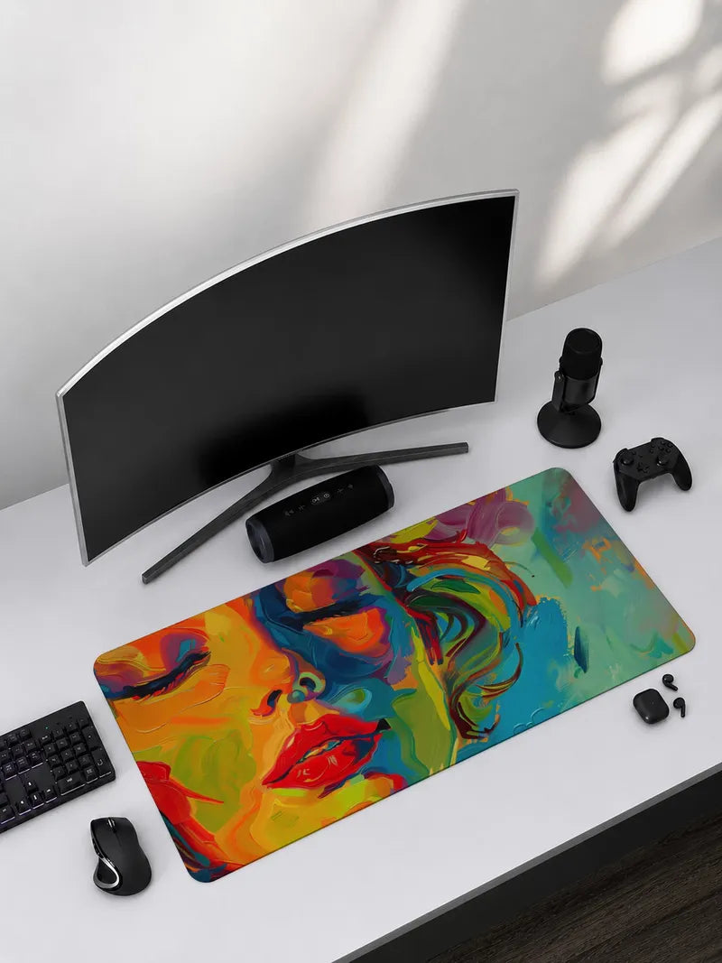 Woman's Portrait: Where No One Sings Alone Rubber Mouse Pad