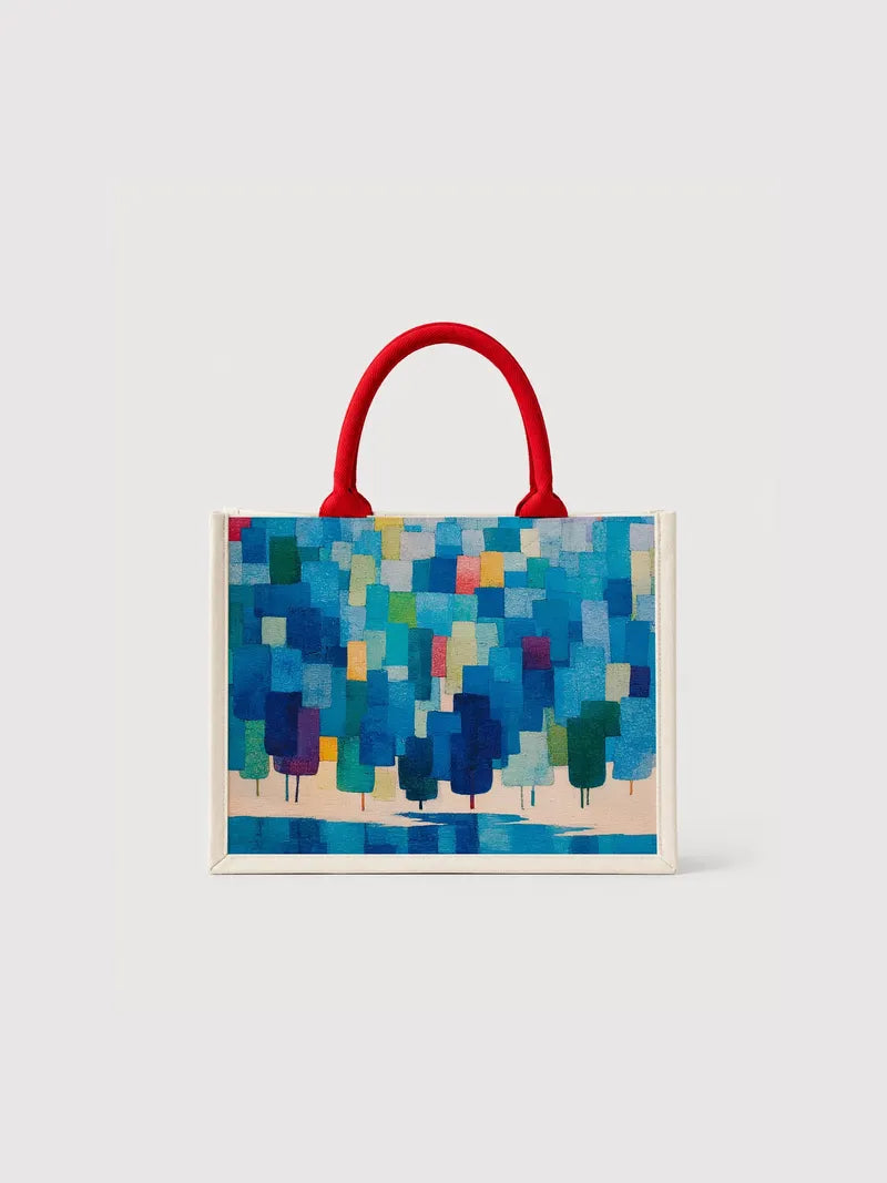 Blue Forest Reflection Canvas Bag