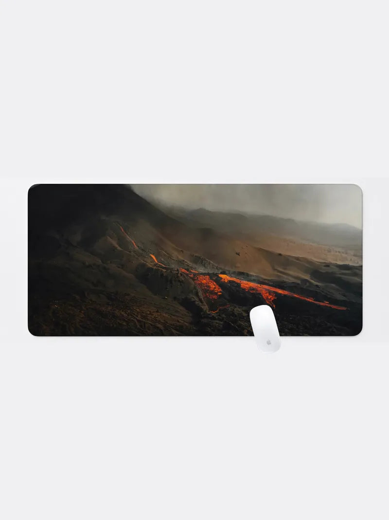 A Collection of Featuring Fire and Lava Rubber Mouse Pad