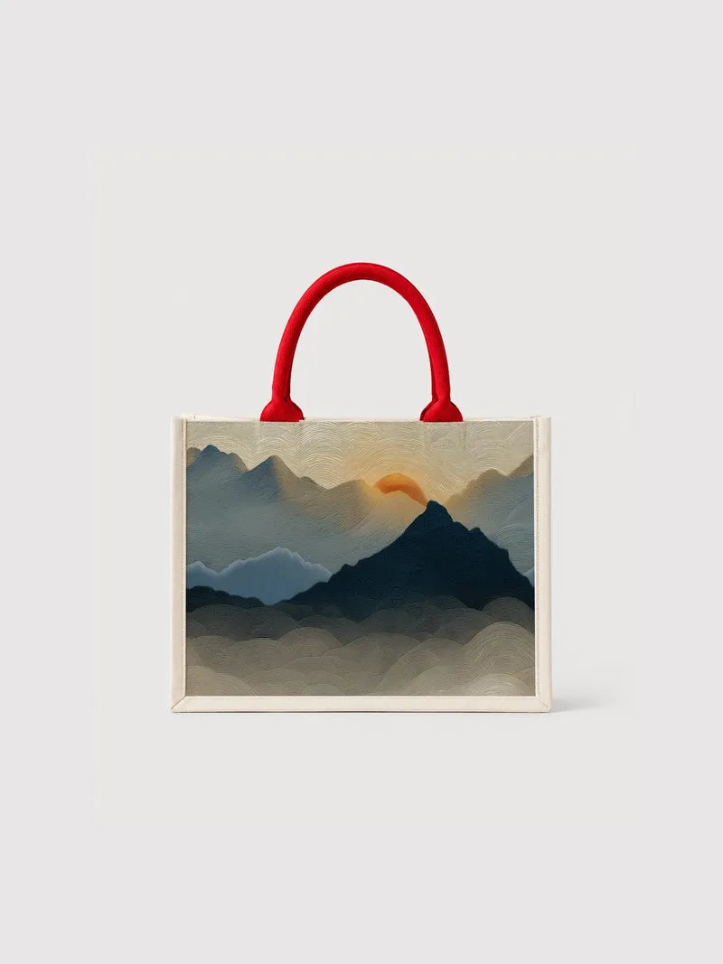 HokusMountain Sunrise Canvas Bag