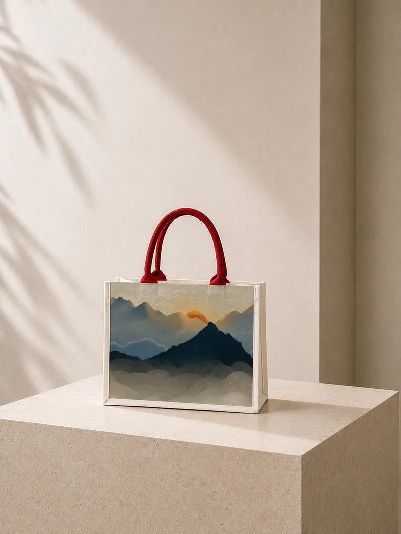 HokusMountain Sunrise Canvas Bag