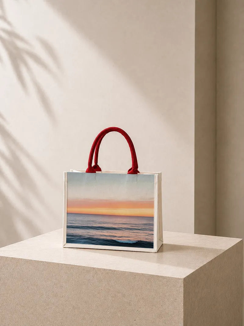 Photos of sunrise over the Atlantic Ocean (2) Canvas Bag